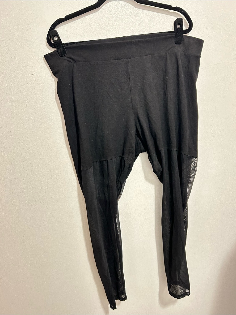 Torrid Full Length Signature Waist Mesh Leggings Tights Black 3 3X